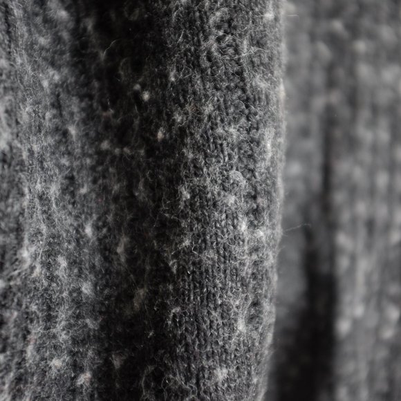 engbers grey zip turtleneck textured wool blend sweater size  L - Picture 7 of 13